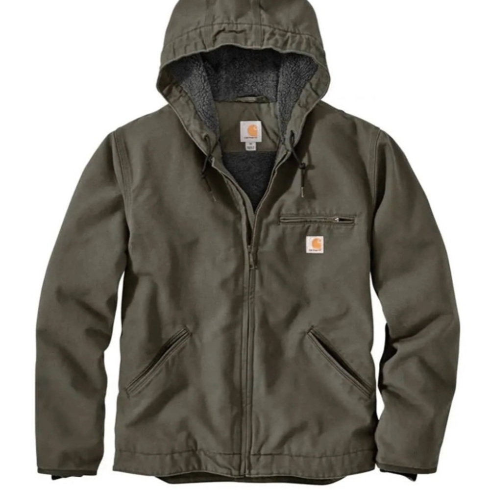 Mens Carhartt Sherpa lined Duck Jacket XL tall